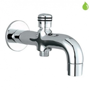 BATH TUB SPOUT WITH BUTTON ATTACHMENT FOR HAND SHOWER 